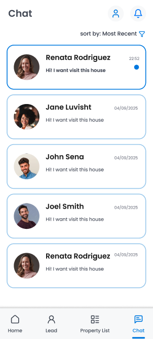 Lista de conversas
